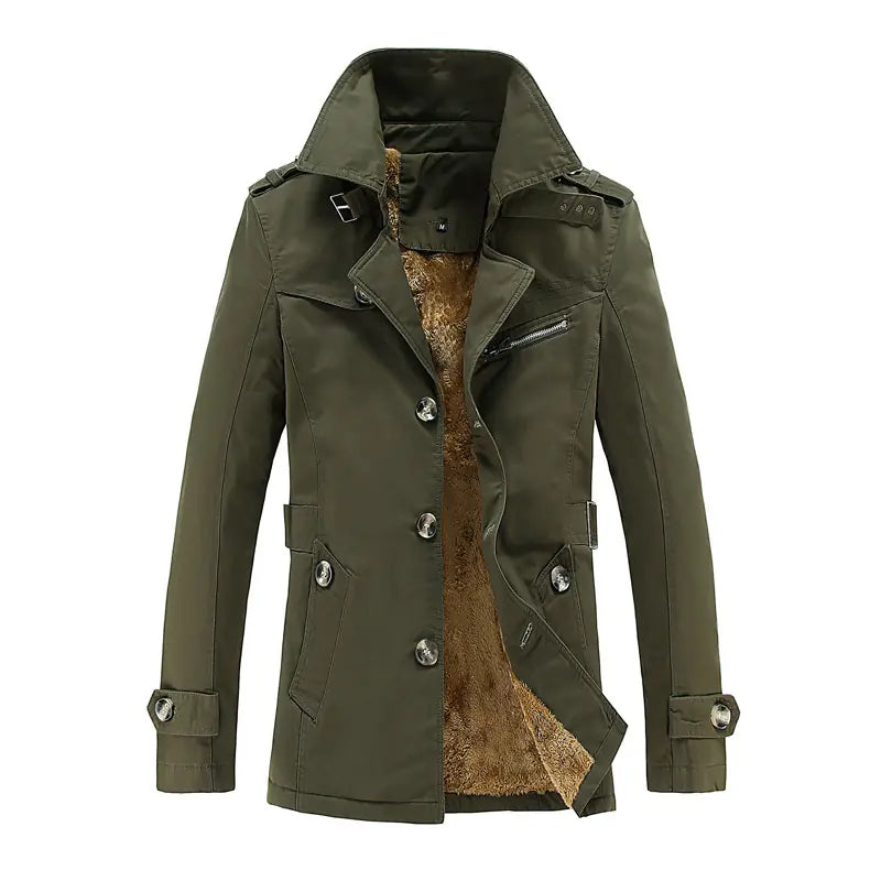 Hooded Men's Short Trench Coat