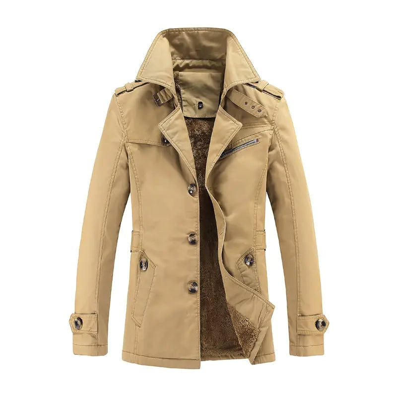 Hooded Men's Short Trench Coat