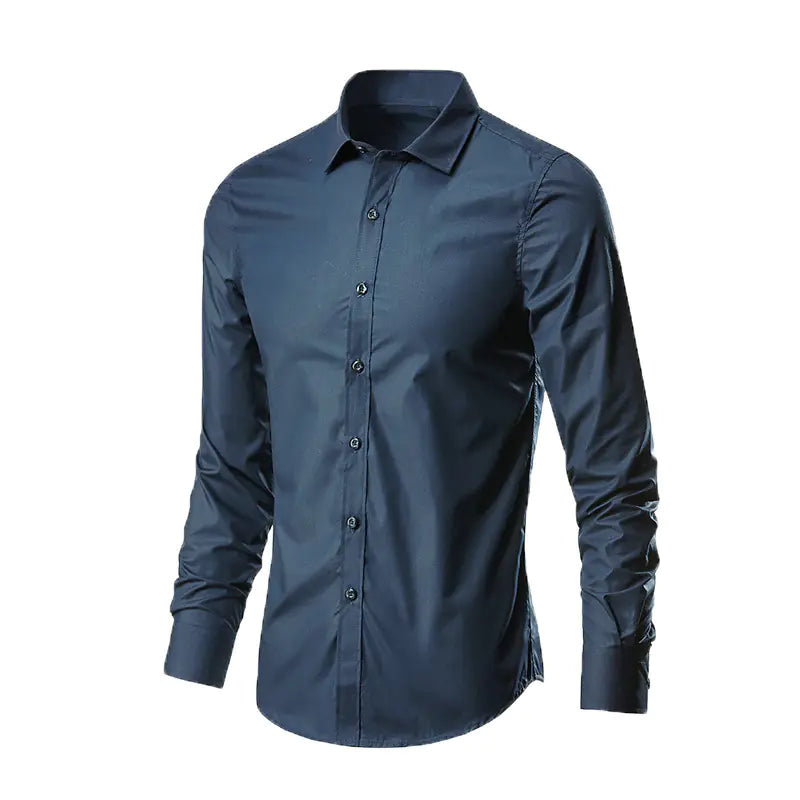 Men's White Long Sleeve Business Dress Shirt
