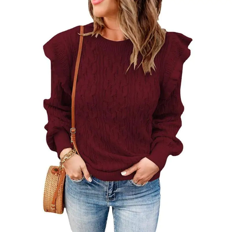 Thickened Solid Color Loose Women's Sweater