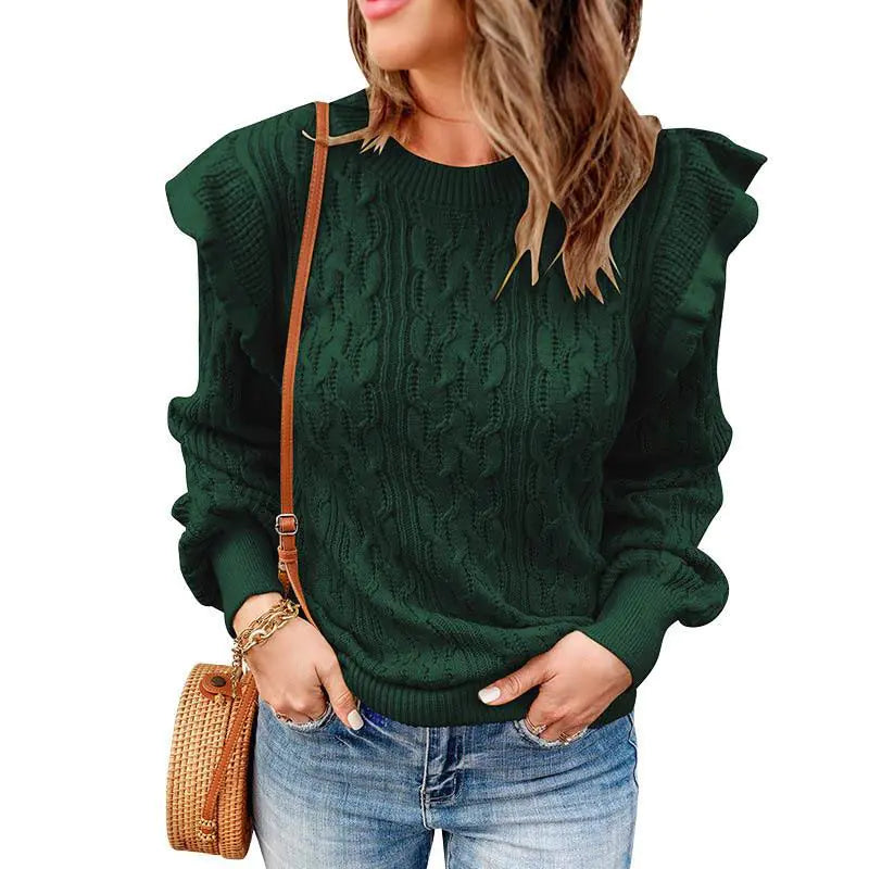 Thickened Solid Color Loose Women's Sweater