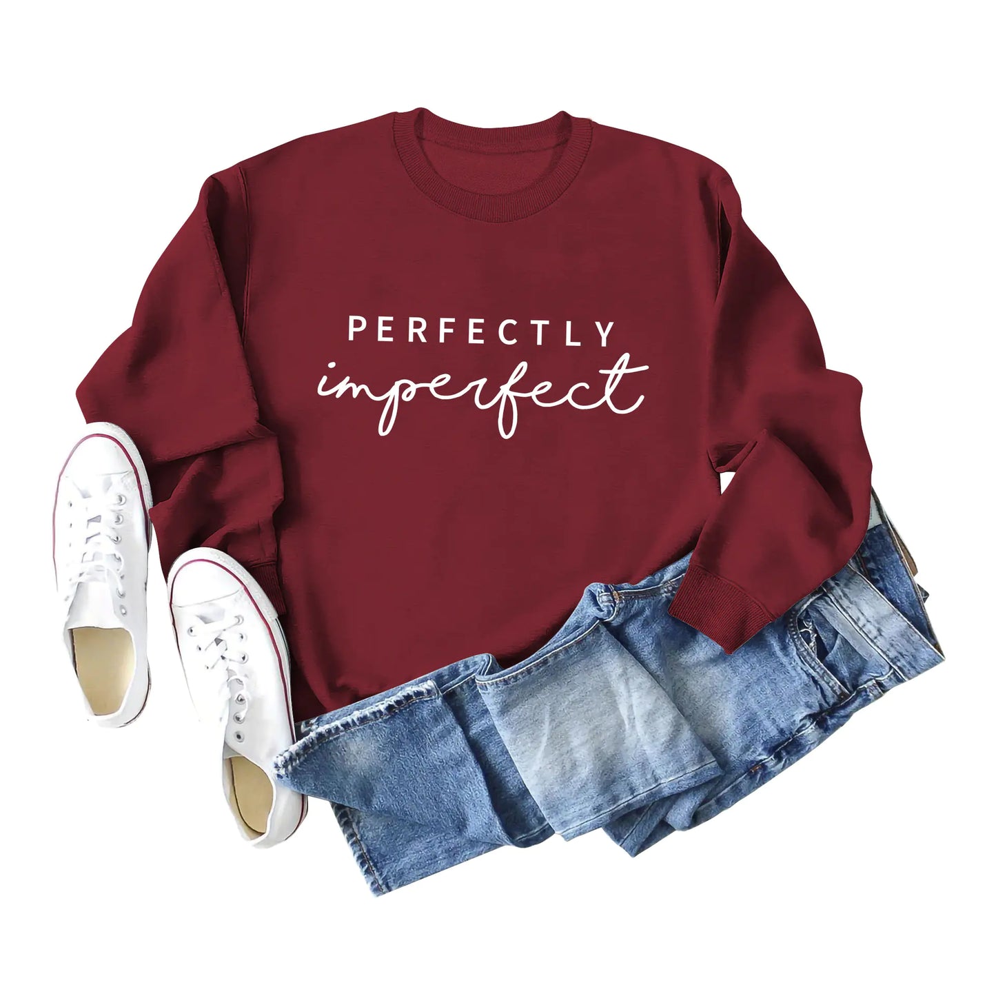 Simple Round Neck Long Sleeve Women's Sweater