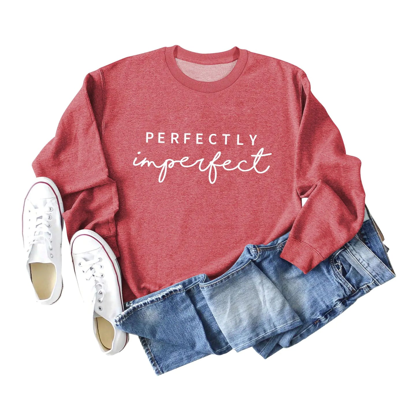 Simple Round Neck Long Sleeve Women's Sweater