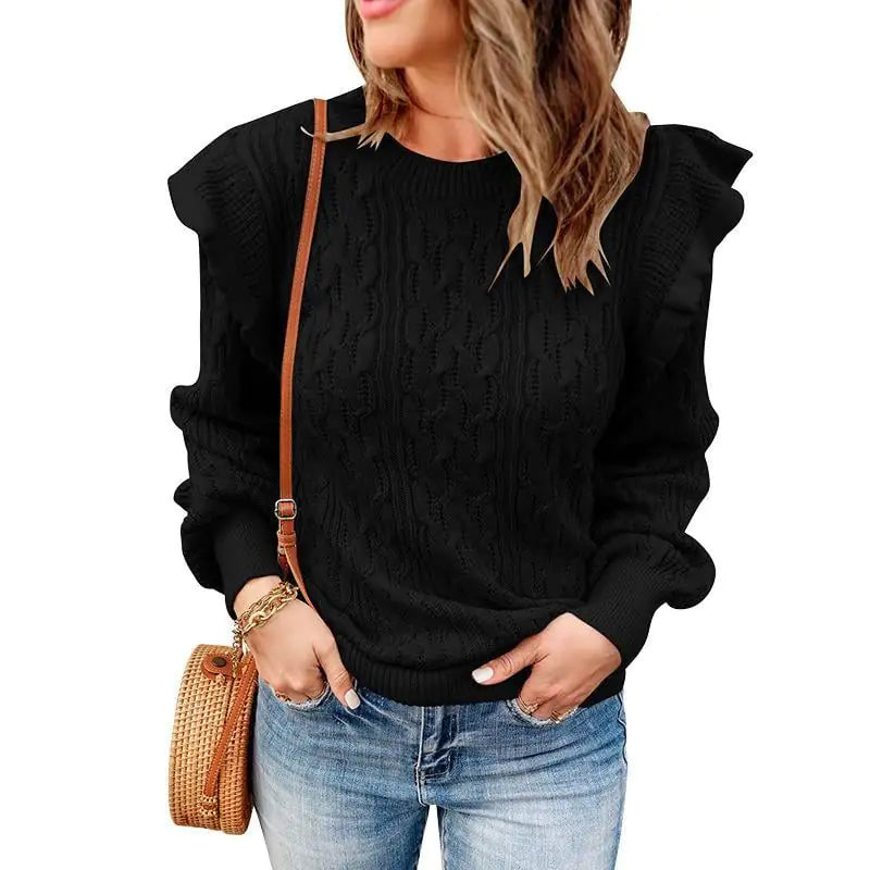Thickened Solid Color Loose Women's Sweater