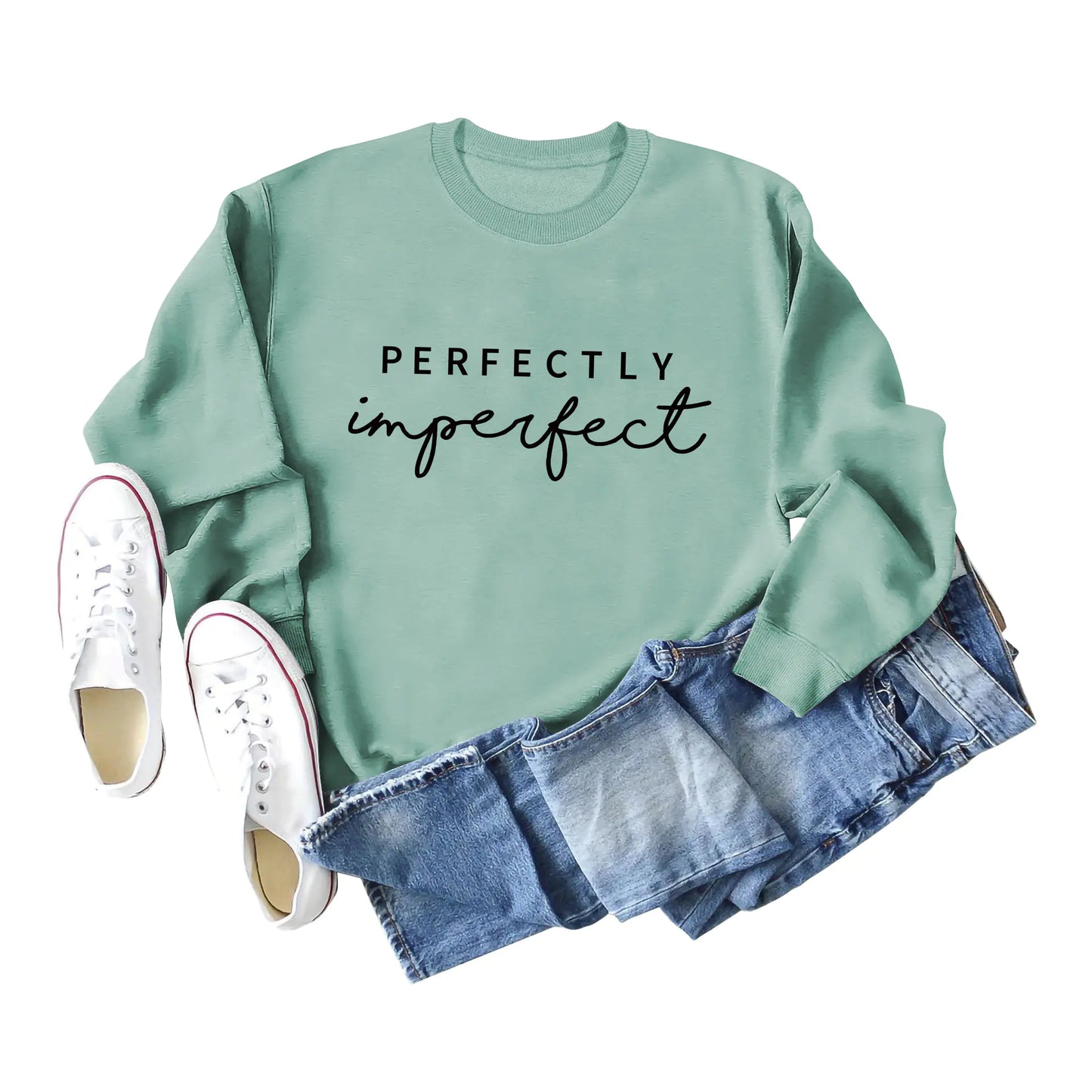 Simple Round Neck Long Sleeve Women's Sweater