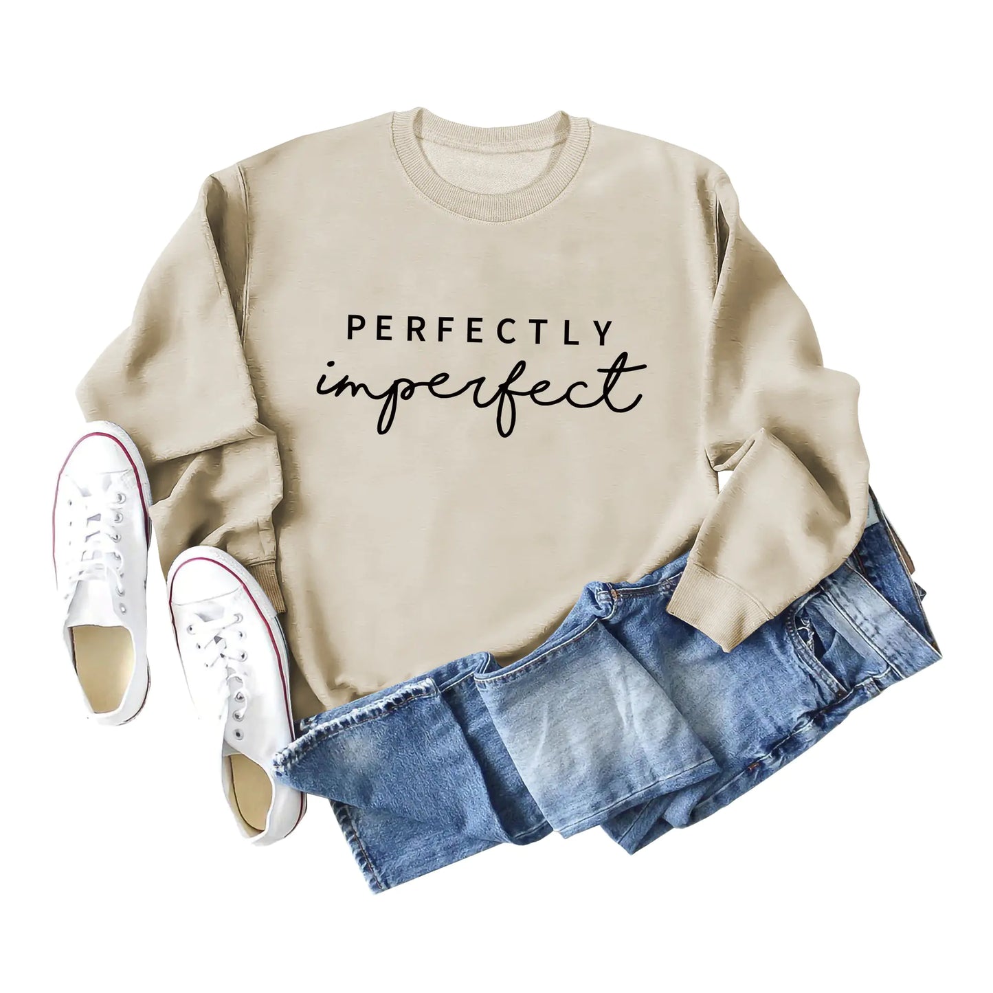 Simple Round Neck Long Sleeve Women's Sweater