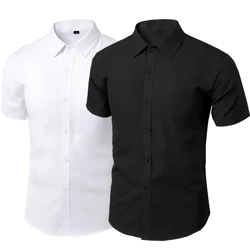 Men's White Long Sleeve Business Dress Shirt