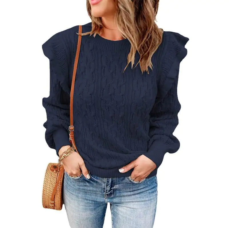 Thickened Solid Color Loose Women's Sweater
