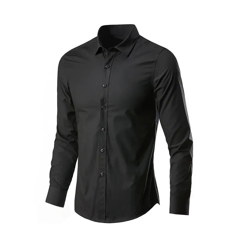 Men's White Long Sleeve Business Dress Shirt