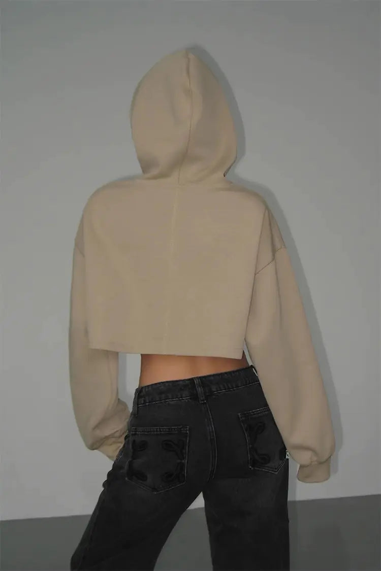 Women's 2023 Autumn Drawstring Hooded Pullover Sweater