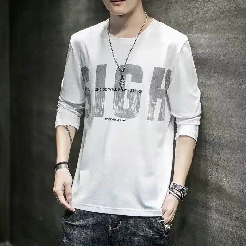 Men's Spring Long Sleeve T-Shirt - Korean Style Fashion