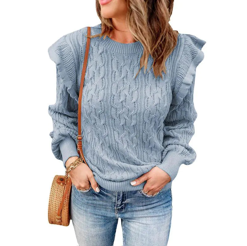 Thickened Solid Color Loose Women's Sweater