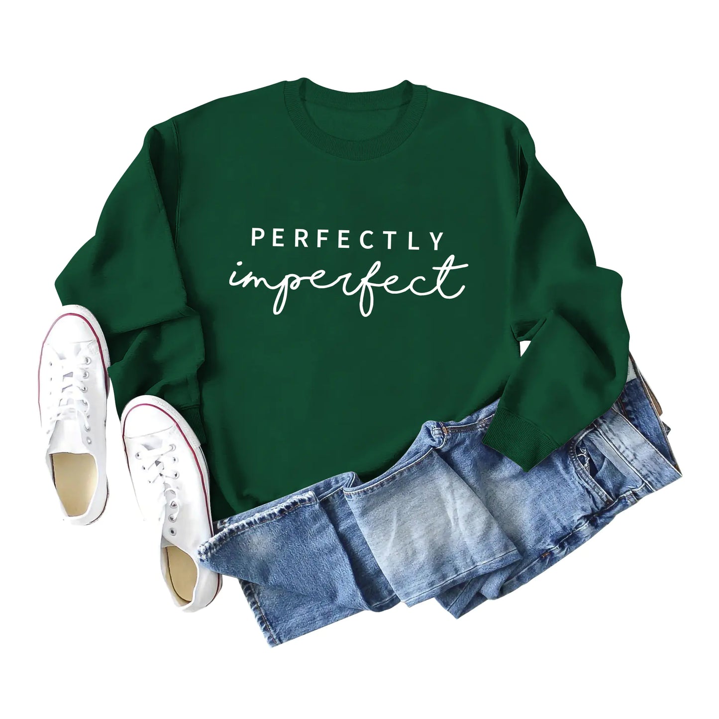 Simple Round Neck Long Sleeve Women's Sweater