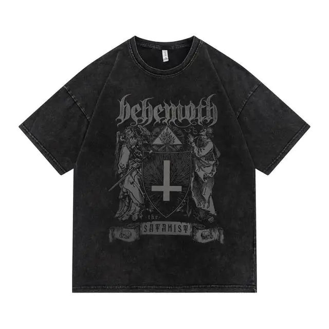 Retro Skull Graphic Cotton T-Shirt for Men