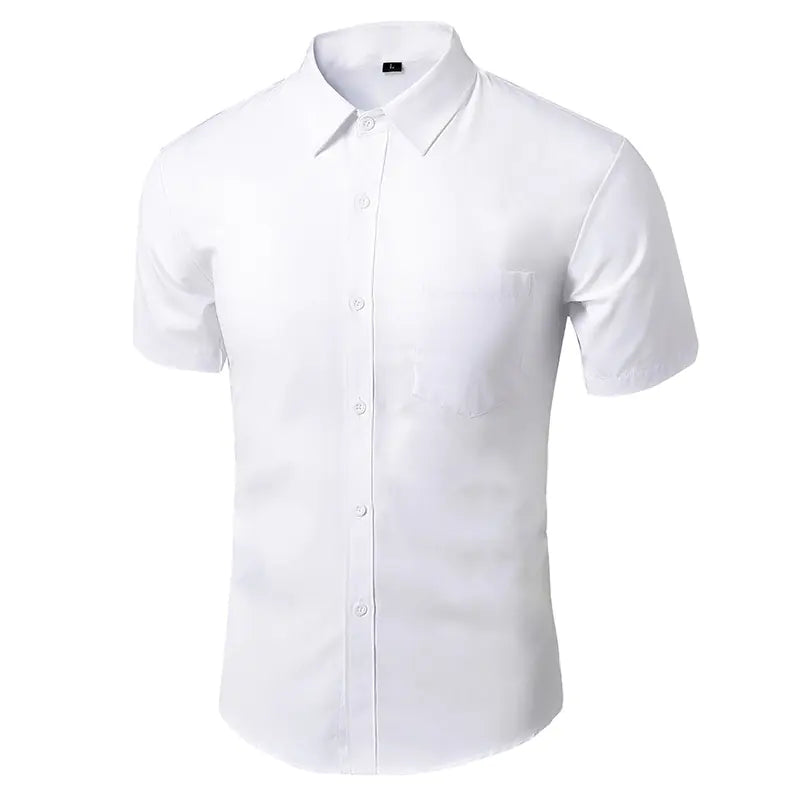 Men's White Long Sleeve Business Dress Shirt