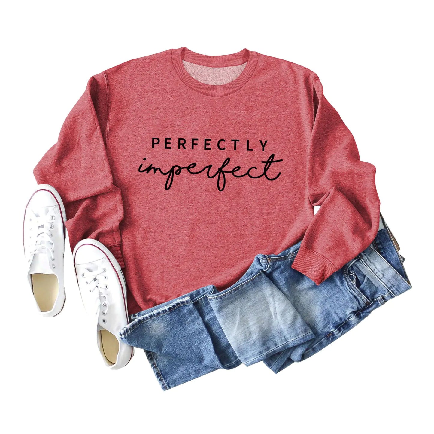 Simple Round Neck Long Sleeve Women's Sweater