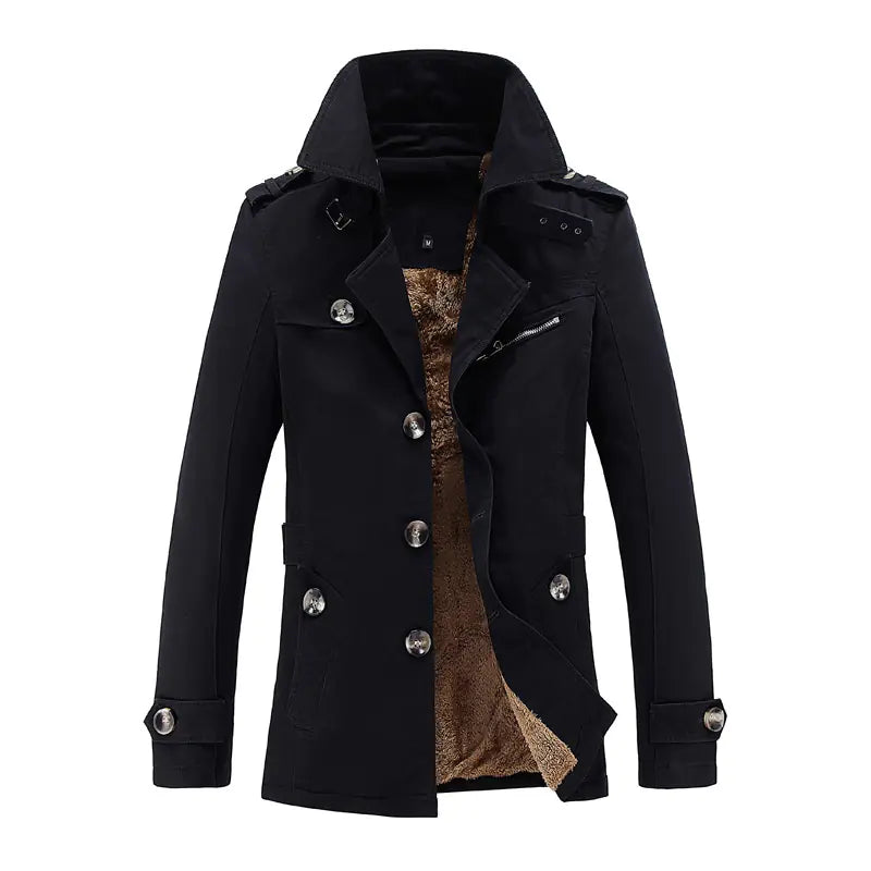 Hooded Men's Short Trench Coat