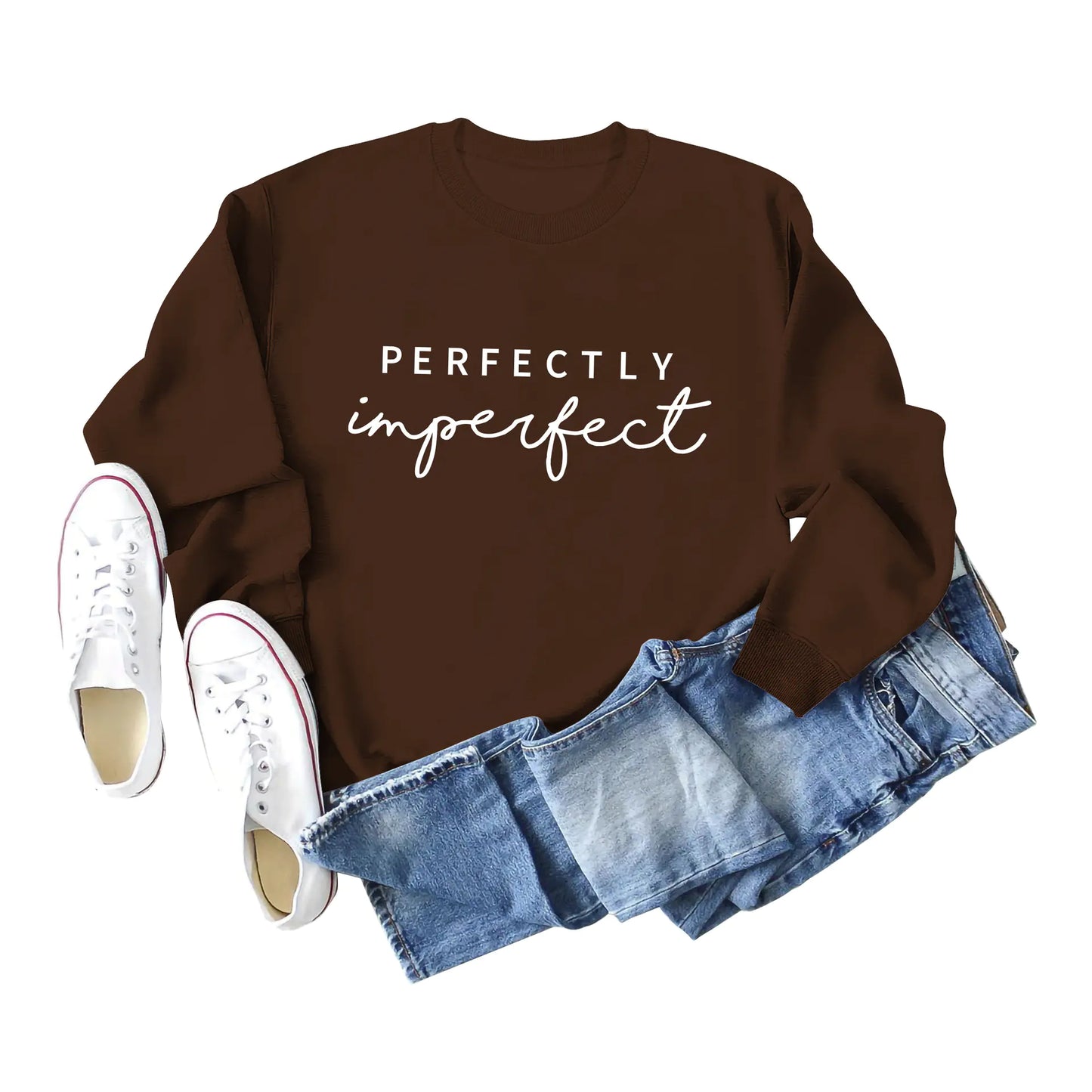 Simple Round Neck Long Sleeve Women's Sweater