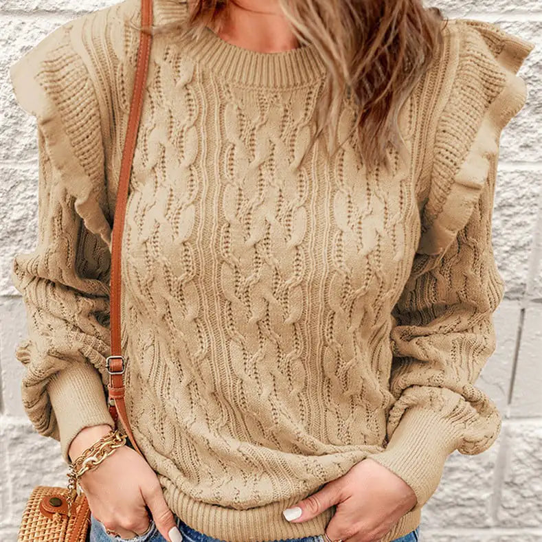 Thickened Solid Color Loose Women's Sweater