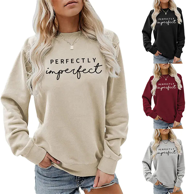 Simple Round Neck Long Sleeve Women's Sweater