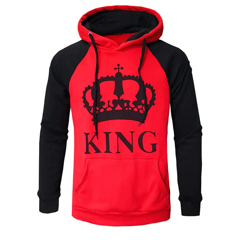Color Matching Hooded Pullover Couple Sweater
