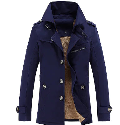 Hooded Men's Short Trench Coat