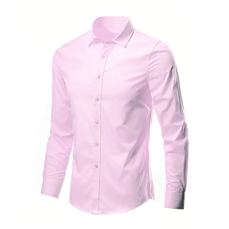 Men's White Long Sleeve Business Dress Shirt