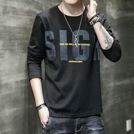 Men's Spring Long Sleeve T-Shirt - Korean Style Fashion