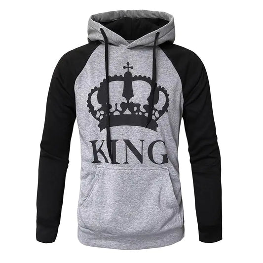 Color Matching Hooded Pullover Couple Sweater