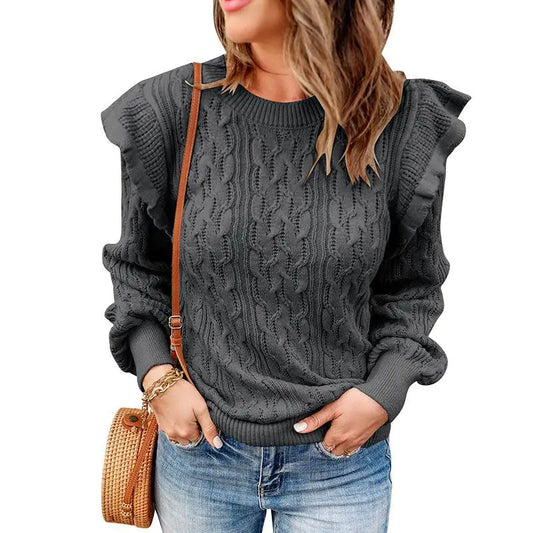 Thickened Solid Color Loose Women's Sweater