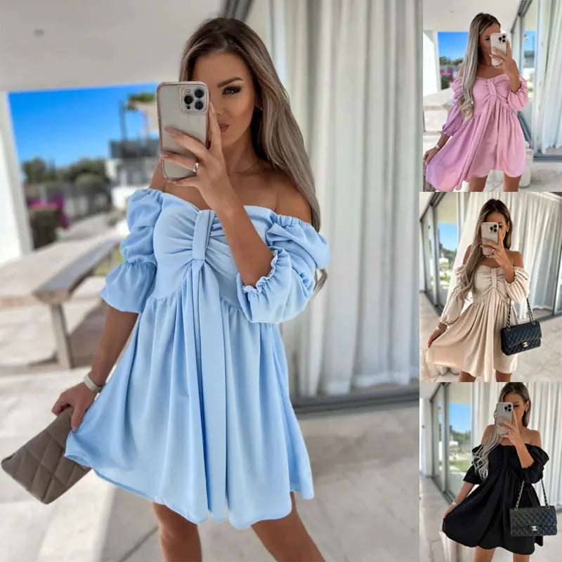One Shoulder High Waist Dress for Women