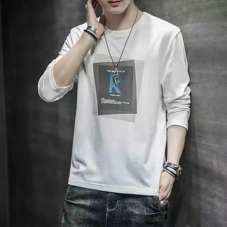 Men's Spring Long Sleeve T-Shirt - Korean Style Fashion