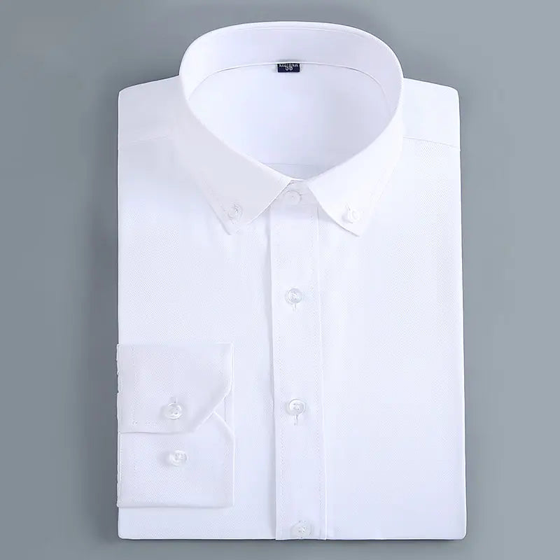 Men's White Dress Shirt - Long Sleeve Workwear