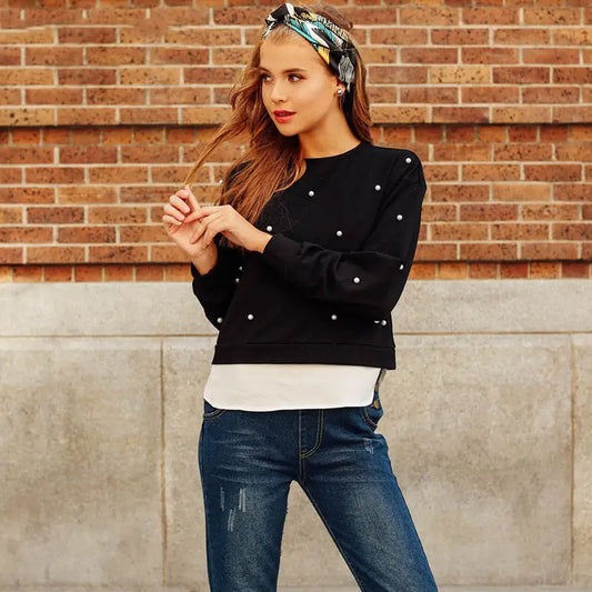Casual Women's Long Sleeve Round Neck Sweater