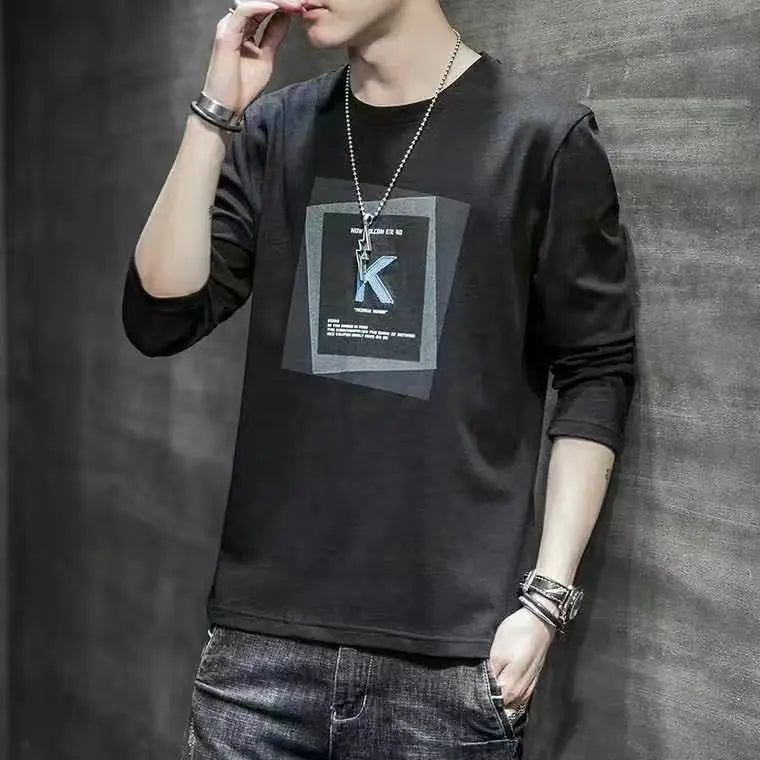 Men's Spring Long Sleeve T-Shirt - Korean Style Fashion