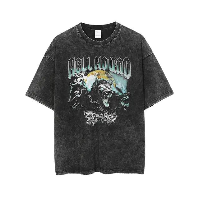 Retro Skull Graphic Cotton T-Shirt for Men
